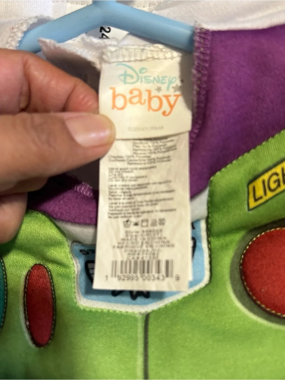 Disney Baby 2T Toy Story Buzz Lightyear-Inspired Outfit -White, Green & Purple